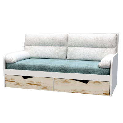 Ліжко з м'якою частиною O-L-010